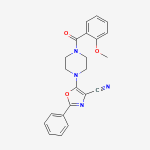 5-(4-(2-Methoxybenzoyl)piperazin-1-yl)-2-phenyloxazole-4-carbonitrile