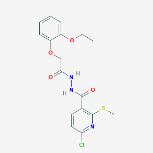 6-chloro-N'-[2-(2-ethoxyphenoxy)acetyl]-2-(methylsulfanyl)pyridine-3-carbohydrazide