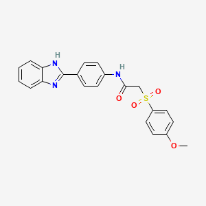 N-(4-(1H-benzo[d]imidazol-2-yl)phenyl)-2-((4-methoxyphenyl)sulfonyl)acetamide
