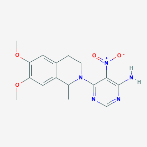6-(6,7-dimethoxy-1-methyl-3,4-dihydroisoquinolin-2(1H)-yl)-5-nitropyrimidin-4-amine