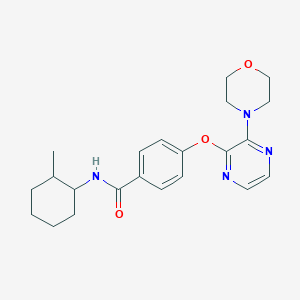 B2614315 N-(2-methylcyclohexyl)-4-{[3-(morpholin-4-yl)pyrazin-2-yl]oxy}benzamide CAS No. 1251630-34-8