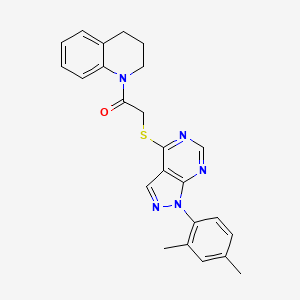 1-(3,4-dihydroquinolin-1(2H)-yl)-2-((1-(2,4-dimethylphenyl)-1H-pyrazolo[3,4-d]pyrimidin-4-yl)thio)ethanone