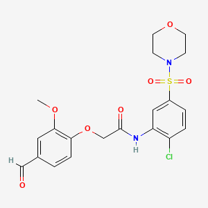 N-(2-chloro-5-morpholin-4-ylsulfonylphenyl)-2-(4-formyl-2-methoxyphenoxy)acetamide