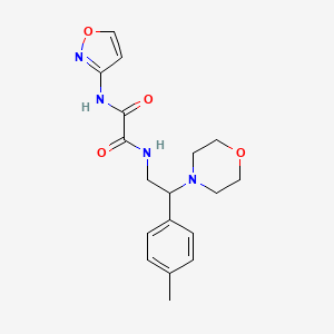 molecular formula C18H22N4O4 B2614322 N1-(isoxazol-3-yl)-N2-(2-morpholino-2-(p-tolyl)ethyl)oxalamide CAS No. 899955-37-4