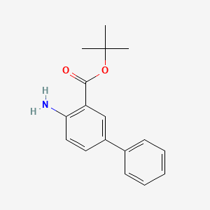 molecular formula C17H19NO2 B2614329 Tert-butyl 2-amino-5-phenylbenzoate CAS No. 2287286-86-4