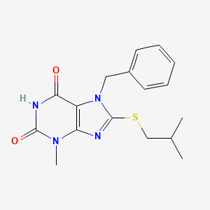 7-benzyl-8-(isobutylthio)-3-methyl-1H-purine-2,6(3H,7H)-dione
