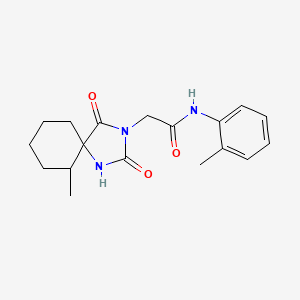 2-(6-methyl-2,4-dioxo-1,3-diazaspiro[4.5]decan-3-yl)-N-(o-tolyl)acetamide