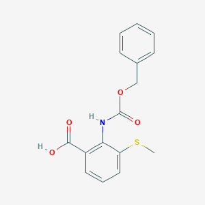 3-Methylsulfanyl-2-(phenylmethoxycarbonylamino)benzoic acid