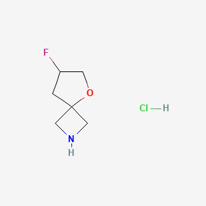 molecular formula C6H11ClFNO B2614381 7-Fluoro-5-oxa-2-azaspiro[3.4]octane;hydrochloride CAS No. 2387596-84-9