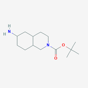 molecular formula C14H26N2O2 B2614390 tert-Butyl 6-amino-decahydroisoquinoline-2-carboxylate CAS No. 1246033-04-4