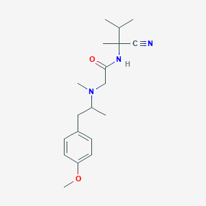 molecular formula C19H29N3O2 B2614403 N-(1-cyano-1,2-dimethylpropyl)-2-{[1-(4-methoxyphenyl)propan-2-yl](methyl)amino}acetamide CAS No. 1280903-99-2