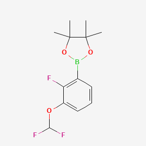 molecular formula C13H16BF3O3 B2614407 2-(3-(Difluoromethoxy)-2-fluorophenyl)-4,4,5,5-tetramethyl-1,3,2-dioxaborolane CAS No. 1313426-18-4