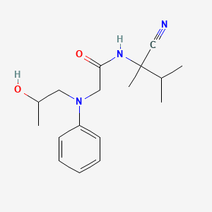 molecular formula C17H25N3O2 B2614423 N-(1-cyano-1,2-dimethylpropyl)-2-[(2-hydroxypropyl)(phenyl)amino]acetamide CAS No. 1252349-01-1