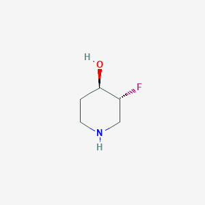 molecular formula C5H10FNO B2614427 trans-3-Fluoropiperidin-4-ol CAS No. 955082-95-8