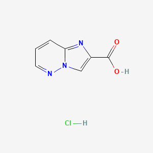 molecular formula C7H6ClN3O2 B2614454 Imidazo[1,2-b]pyridazine-2-carboxylic acid;hydrochloride CAS No. 2470439-94-0