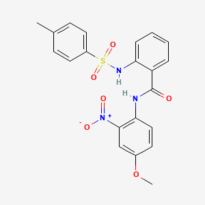 molecular formula C21H19N3O6S B2614480 N-(4-methoxy-2-nitrophenyl)-2-(4-methylbenzenesulfonamido)benzamide CAS No. 330190-20-0