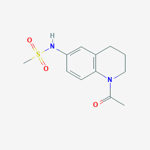 molecular formula C12H16N2O3S B2614576 N-(1-acetyl-1,2,3,4-tetrahydroquinolin-6-yl)methanesulfonamide CAS No. 942005-97-2