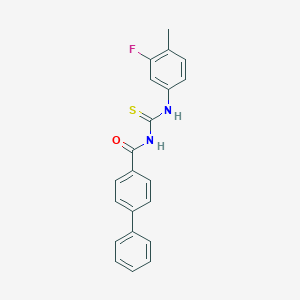 molecular formula C21H17FN2OS B261460 N-([1,1'-biphenyl]-4-ylcarbonyl)-N'-(3-fluoro-4-methylphenyl)thiourea 