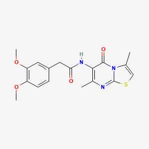B2614611 2-(3,4-dimethoxyphenyl)-N-(3,7-dimethyl-5-oxo-5H-thiazolo[3,2-a]pyrimidin-6-yl)acetamide CAS No. 946358-30-1