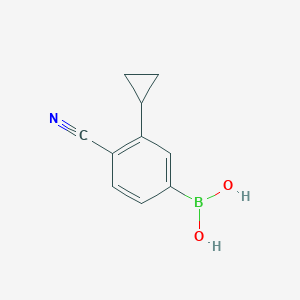 molecular formula C10H10BNO2 B2614642 (4-Cyano-3-cyclopropylphenyl)boronic acid CAS No. 2225155-11-1