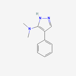 molecular formula C11H13N3 B2614708 N,N-dimethyl-4-phenyl-1H-pyrazol-3-amine CAS No. 98635-14-4