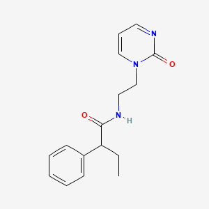 molecular formula C16H19N3O2 B2614774 N-(2-(2-oxopyrimidin-1(2H)-yl)ethyl)-2-phenylbutanamide CAS No. 2175979-58-3