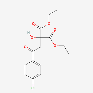 molecular formula C15H17ClO6 B2614797 Diethyl 2-[2-(4-chlorophenyl)-2-oxoethyl]-2-hydroxymalonate CAS No. 400086-35-3