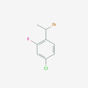 molecular formula C8H7BrClF B2614805 1-(1-Bromoethyl)-4-chloro-2-fluorobenzene CAS No. 2418644-82-1