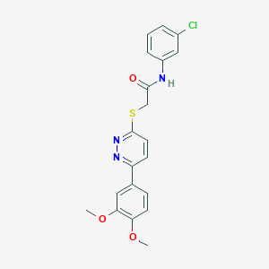 B2614817 N-(3-chlorophenyl)-2-((6-(3,4-dimethoxyphenyl)pyridazin-3-yl)thio)acetamide CAS No. 893992-71-7