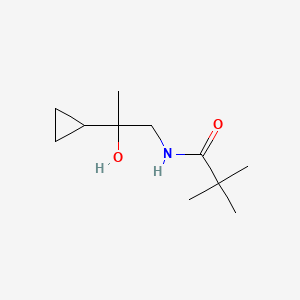 molecular formula C11H21NO2 B2614832 N-(2-cyclopropyl-2-hydroxypropyl)pivalamide CAS No. 1286704-93-5