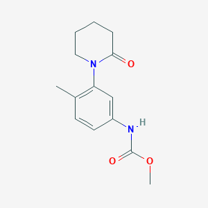 molecular formula C14H18N2O3 B2614859 methyl N-[4-methyl-3-(2-oxopiperidin-1-yl)phenyl]carbamate CAS No. 923061-06-7