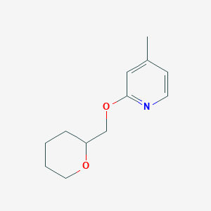 molecular formula C12H17NO2 B2614896 4-Methyl-2-[(oxan-2-yl)methoxy]pyridine CAS No. 2200106-94-9