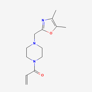 molecular formula C13H19N3O2 B2614901 1-[4-[(4,5-Dimethyl-1,3-oxazol-2-yl)methyl]piperazin-1-yl]prop-2-en-1-one CAS No. 2175580-92-2