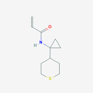 B2614903 N-[1-(Thian-4-yl)cyclopropyl]prop-2-enamide CAS No. 2361656-93-9
