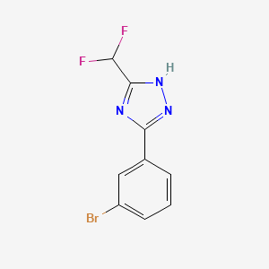 B2614914 3-(3-Bromophenyl)-5-(difluoromethyl)-1H-1,2,4-triazole CAS No. 2248392-83-6
