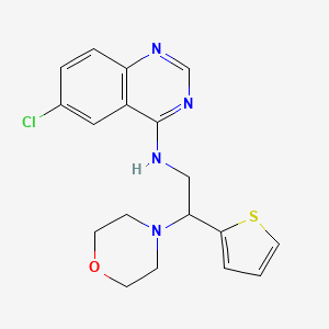 6-Chloro-N-(2-morpholin-4-yl-2-thiophen-2-ylethyl)quinazolin-4-amine
