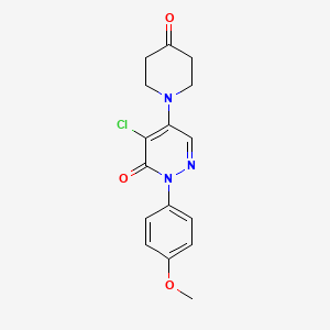 4-chloro-2-(4-methoxyphenyl)-5-(4-oxopiperidino)-3(2H)-pyridazinone