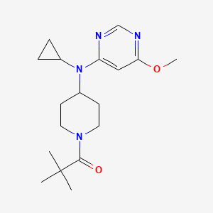 1-[4-[Cyclopropyl-(6-methoxypyrimidin-4-yl)amino]piperidin-1-yl]-2,2-dimethylpropan-1-one