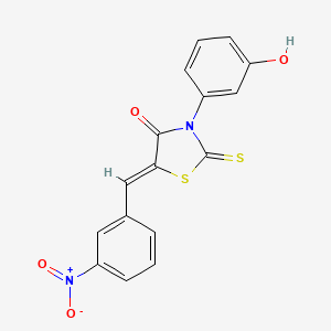 (Z)-3-(3-hydroxyphenyl)-5-(3-nitrobenzylidene)-2-thioxothiazolidin-4-one