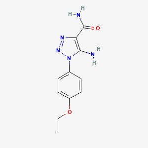 molecular formula C11H13N5O2 B2614996 5-amino-1-(4-ethoxyphenyl)-1H-1,2,3-triazole-4-carboxamide CAS No. 929826-74-4