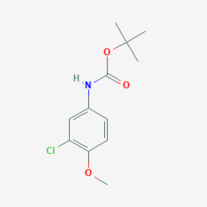 molecular formula C12H16ClNO3 B261504 Tert-butyl (3-chloro-4-methoxyphenyl)carbamate 