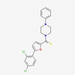 (5-(2,4-Dichlorophenyl)furan-2-yl)(4-phenylpiperazin-1-yl)methanethione