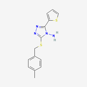 3-[(4-Methylphenyl)methylsulfanyl]-5-thiophen-2-yl-1,2,4-triazol-4-amine