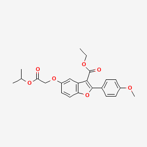 Ethyl 2-(4-methoxyphenyl)-5-[2-oxo-2-(propan-2-yloxy)ethoxy]-1-benzofuran-3-carboxylate