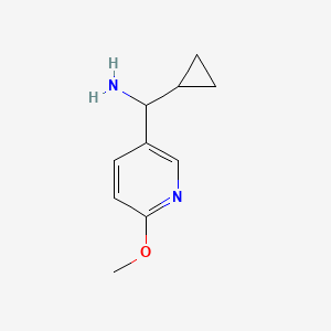 molecular formula C10H14N2O B2615062 Cyclopropyl(6-methoxypyridin-3-yl)methanamine CAS No. 1270387-42-2