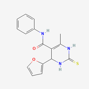 4-(furan-2-yl)-6-methyl-N-phenyl-2-thioxo-1,2,3,4-tetrahydropyrimidine-5-carboxamide