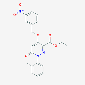 Ethyl 4-((3-nitrobenzyl)oxy)-6-oxo-1-(o-tolyl)-1,6-dihydropyridazine-3-carboxylate