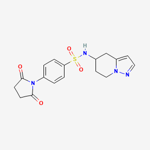 4-(2,5-dioxopyrrolidin-1-yl)-N-(4,5,6,7-tetrahydropyrazolo[1,5-a]pyridin-5-yl)benzenesulfonamide