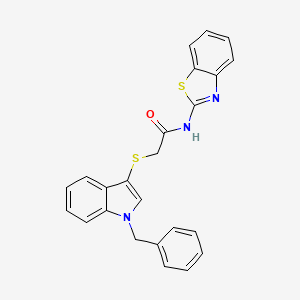 N-(1,3-benzothiazol-2-yl)-2-(1-benzylindol-3-yl)sulfanylacetamide
