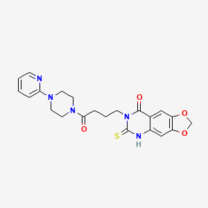 7-[4-oxo-4-(4-pyridin-2-ylpiperazin-1-yl)butyl]-6-thioxo-6,7-dihydro[1,3]dioxolo[4,5-g]quinazolin-8(5H)-one
